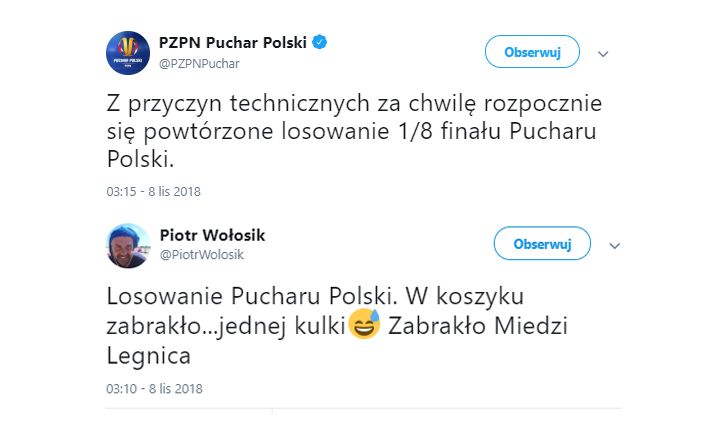 DLATEGO losowanie par PP zostanie powtórzone... xD